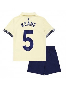 Everton Michael Keane #5 Replika Borta Kläder Barn 2025-26 Kortärmad (+ byxor)